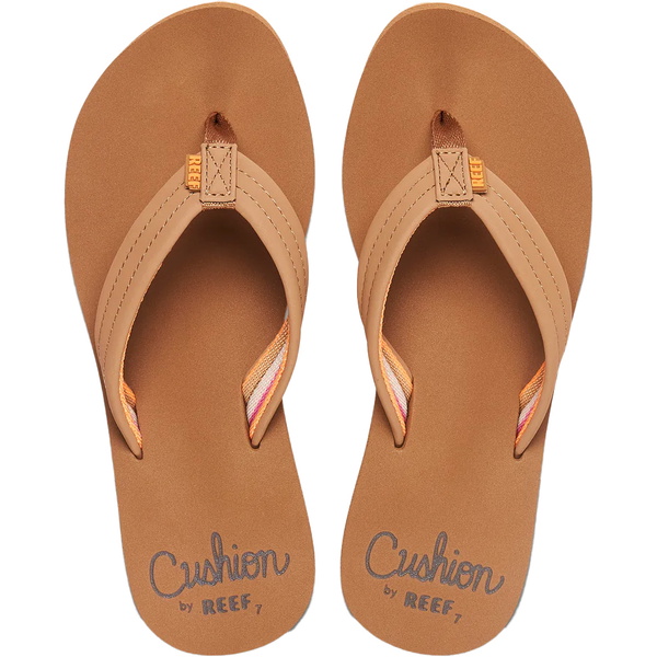 2026 Reef Womens Cushion Breeze Flip Flops CJ0184 - Tan / Smoothie